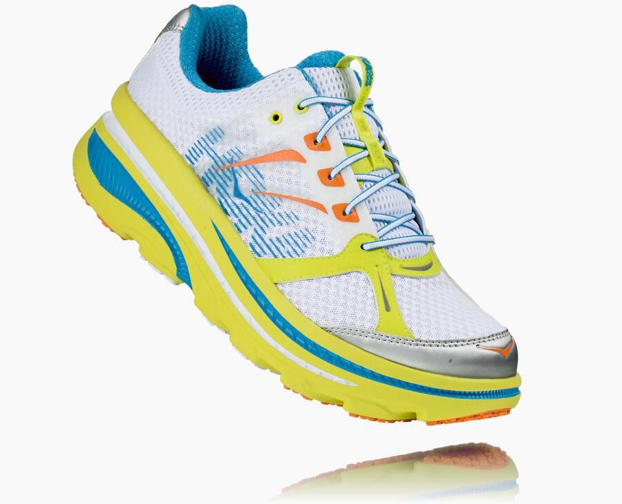 Running Shoes Mens - Hoka One One Bondi B - White - LNCQZBH-30